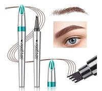 Eyebrow Pencil Eyebrow Microblading Pen - Eye Makeup Eyebrow Pen Micro 4 Point Brow Pen Lift & Snatch Eyebrow Microblading Pen Long-Lasting Waterproof Natural Eyebrow Hair (Reddish Brown)