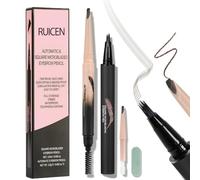 Eyebrow Pencil, Eyebrow Pen Set with Brow-Fection Angled Brush and Blade & Shade Brow Pencil, Draws Tiny Brow Hairs and Fills in Sparse Areas and Gaps, Up to 24HR Make Up Wear - 03# Grey Brown