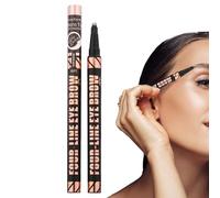Eyebrow Pencil, Waterproof Liquid Brow Pen, 4 Tip Precision Applicator, Long Lasting Natural Coloring, Smudge Proof Makeup Tool, Portable Beauty Essential for Men Women