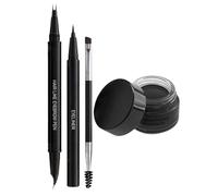 Eyebrow Pencils, Double Ended Brow Liner, Waterproof Eyebrow Pomade with Built in Brush, Long Lasting Brow Pencil for Ladies, Girls, Daily Commuting, Work, Palestra, Outdoor, Sport