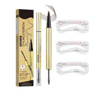 Eyebrow Pencils, Double-Ended Brow Pencil, Smudge-Proof Eyebrow Gel, Long-Lasting Makeup Tool, Beauty Accessories for Girls, Business, Gym, Photoshoot, Dating, Brown Colored