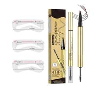 Eyebrow Pencils Women, Waterproof Brow Pencil with Gel, Long-Lasting Makeup Tool Brown/black, 2-In-1 for Daily Use, Travel, Work, Sports, Men, Girls, Commuting Sculpting Brows with Ease
