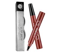 Eyebrow Shaping Pen Pencil - Smudge Resistant Cosmetic Tool for Defined Natural Brows | Soft Pigment Design with Easy Application, 4 Tip Waterproof, Travel Friendly Makeup for Women Girls