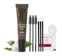 Eyebrow Tint Kit, Long Lasting Dye, Smudge-Proof Formula, 2-in-1 Eyebrow & Eyelash, Natural-Looking Finish, Ideale per la casa, Incontri, Traveling, and Hotel