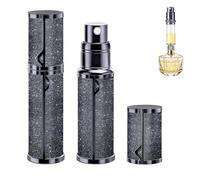 EYECURL 5ml Perfume Atomiser, Pocket Leakproof Perfume Travel Refillable bottle for Perfume Lovers Home Outdoor Business Trip (Black/Patina)