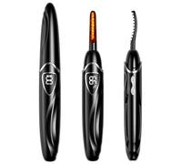 EYECURL Heated Eyelash Curler, S600 Heated Lash Curler, Accurate Temperature Control Electric Eyelash Curler Heated Curlers - Intelligent Power Off, Natural Long Lasting Makeup - Black Ink/Silver