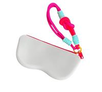 Eyeglass Case Wrist Strap, 3.27 Inches Silicone Sunglasses Organizer for Eyewear, Scratch-Resistant Holder with Zipper and Stylish Design, Accessories for Teens Women Men Outdoor Shopping Car Beach