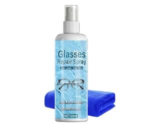 Eyeglass Scratch Removal Liquid - Polishing Cleaning Spray, Sunglass Lens Restorer, Clear Buff Solution Repair Kit | Portable Cleaner for Mirror Windshield Watch Phone Travel Home Driving Reading