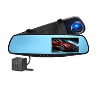 Eyek 1080P LCD HD da 4,3 pollici, telecamera anteriore e posteriore, DVR Videoregistratore, veicoli DVR con obiettivo grandangolare a 120 gradi e sensore G per la registrazione automatica (nero)