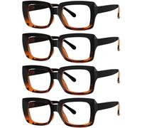 Eyekepper 4 Paia Occhiali da Lettura da Donna - Occhiali da Lettura Quadrati Eleganti da Donna 1.50