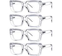 Eyekepper 4 Paia Occhiali da Lettura da Donna - Occhiali da Lettura Quadrati Eleganti da Donna 1.75