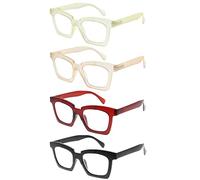 Eyekepper 4 Paia Occhiali da Lettura Eleganti da Donna Lettori di Moda +0.00