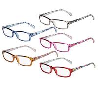 Eyekepper 5 Paia di Occhiali da Lettura Eleganti da Donna Occhiali di Moda per Signore +1.25