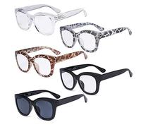Eyekepper 5 Paia Grandi Occhiali da Lettura - Lettori Retrò per Donne che Leggono 2.75