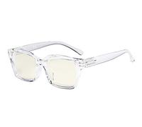 Eyekepper Le signore Occhiali per Computer - Filtro Luce Blu Lettori Donne- Protezione UV420 Quadrato Sovradimensionata Occhiali da Lettura di Design - Trasparente +0.75