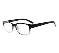 Eyekepper Occhiali da Lettura Montatura Resistente Pratica Lenti Trasparente per Uomini Donne Colore Nero/Trasparente +0.75