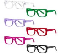 Eyekepper Senza Metallo Senza Viti Cerniere a Molla Occhiali da Lettura per Donna - 6 Paia Lettori Durevoli Signora +3.25