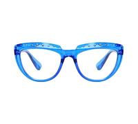 Eyekepper Strass Occhiali da Lettura da Donna Lettore Oversize Design a Mezzaluna Blu +3.50