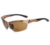 Eyekepper TR90 sport occhiali da sole bifocale Baseball in esecuzione pesca guida Golf Softball escursionismo mezza montatura occhiali (Marrone Opaco, + 3.00)