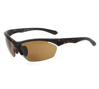 Eyekepper TR90 sport occhiali da sole bifocale Baseball in esecuzione pesca guida Golf Softball escursionismo mezza montatura occhiali (Tortoise Opaco, + 1.25)