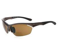 Eyekepper TR90 sport occhiali da sole bifocale Baseball in esecuzione pesca guida Golf Softball escursionismo mezza montatura occhiali (Marrone Perlato, + 1.00)