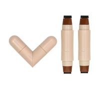 Eyeliner a Doppia Testa con Timbro Rotante - Impermeabile, ad Asciugatura Rapida e a Lunga Durata. (2PCS Nero + Marrone)
