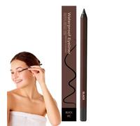 Eyeliner anti-scivolo, 2 in 1, 24 ore, resistente alle impronte, eyeliner e sopracciglia, resistente per sopracciglia affilabile, ideale per tutti i giorni e i viaggi