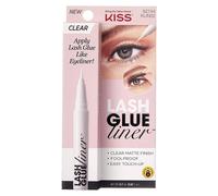 KISS Colla per ciglia – punta in feltro, finitura opaca trasparente – 0,6 g (0,02 ml)
