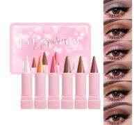 Eyeliner con luccichio, 6 pezzi, per il trucco, eyeliner portatile, per gli amanti della bellezza, matrimonio, cosplay, fan, spose, studenti, spettacoli sul palcoscenico