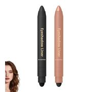 Eyeliner e ombretto 2 in 1, matita per ombretti, penna illuminante in crema, eyeliner e ombretto 2 in 1, anti-sbavature e impermeabile, scivola dolcemente per colori vivaci. (N)