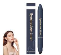 Eyeliner e ombretto 2 in 1, ombretto incompleto, stick a doppia punta, anti-sbavature, waterproof, a lunga tenuta, applicazione delicata e scorrevole (Blu navy)