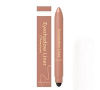 Eyeliner e ombretto stick 2 in 1, ombretto semplice, stick waterproof con pennello sfumino, a lunga tenuta, applicazione delicata e omogenea (E)