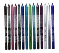 Eyeliner glitterato|Matita eyeliner glitterata, matita waterproof da 14 pezzi, liner in gel colorato a prova di sbavature con finiture metalliche e brillanti per look di precisione