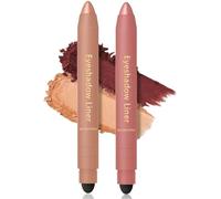 Eyeliner impermeabile 2025, opaco ad asciugatura rapida, penna Kajal, colore nero, con spugna Shadow Liner 2 in 1, eyeshadow resistente alle sbavature, colore nero (6 pezzi)