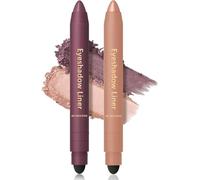 Eyeliner impermeabile 2025, opaco ad asciugatura rapida, penna Kajal, colore nero, con spugna Shadow Liner 2 in 1, eyeshadow resistente alle sbavature, colore nero (6 pezzi)