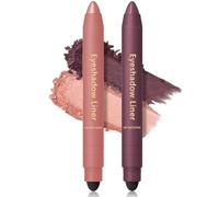 Eyeliner impermeabile 2025, opaco ad asciugatura rapida, penna Kajal, colore nero, con spugna Shadow Liner 2 in 1, eyeshadow resistente alle sbavature, colore nero (6 pezzi)