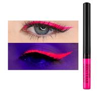 Eyeliner impermeabile UV Glow Neon,Matte Liquid Eyeliner Set,Eyeliner incandescente resistente alle sbavature, lunga durata, alta resa cromatica, set regalo per donne UV rosa rosso