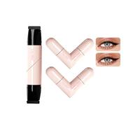 Eyeliner in 2 colori, eyeliner a forma di ali di gatto, impermeabile, nero, marrone, liquido, a lunga durata, per donne, strumento per il trucco degli occhi (nero + marrone)