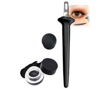 Eyeliner in crema nero classico con pennello nero in silicone, impermeabile, senza salti, per un trucco occhi di lunga durata, liscio e preciso