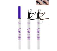 Eyeliner liquido colorato, set di 2 colori, nero e marrone, impermeabile, opaco, resistente alle sbavature, per pittura a colori, per uso quotidiano, festa della mamma, trucco 1+2