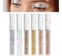 Eyeliner liquido glitterato, Eyeliner liquido glitterato | Set per trucco occhi con matita per eyeliner impermeabile in 6 colori - Matita per eyeliner glitterata, eyeliner colorati ad alta pigmentazio