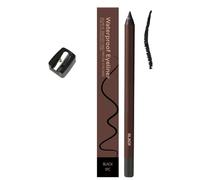 Eyeliner Pencil - 24 Hr Waterproof Eyeliner Duo Sharpenable Eye Pencil, 2 in 1 Eye Liner and Eyebrow Pencils Waterproof Eyeliners, No Smudging, Fading, Smooth & Easy to Color (Black)