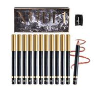 Eyeliner Pencil, Eyeliner Eyeliner Glitter Pencil Set, Colored Pencils For Women, Eye Shadow Stick Set, Matte Makeup Pencils, Set Eye Professional Makeup, Eyeliner e Shadow, (2,5 gx12) Black