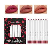 Eyeliner - Set di eyeliner per labbra Nudo 12, per labbra Opaco impermeabile, strumento per eyeliner a lunga durata | Caratteristiche