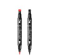 Eyeliner Stamp-OCHILIMA - Eyeliner liquido double-face con timbro per il trucco degli occhi, impermeabile, doppio lato e lunga durata, strumento per il trucco del tatuaggio, colore: rosso e nero