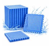 EYEPOWER 1,59m² Base per Piscine Fuori Terra - 4 Tappetini Grandi - 62 x 62 x 1cm Tappeto Puzzle Piscina - Piano per Piscina Fuori Terra - Pavimento per Sotto Piscina Pool Piastrelle Piscina Esterno