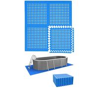 EYEPOWER 9,8 m² Stuoia di Sottofondo per Piscina - 28 Tappetini in Eva 62x62 - Tappeti per Esterni