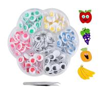 Eyes Googly Wiggle - Occhi Artigianali autoadesivi con pinzetta, Occhio in in Bianco e Nero per e Mestieri | Stick Scrapbooking Fai -da -Te sull'occhio per Bambole Fatte a Mano Biglietti