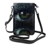 Eyes in the Dark - Borsa a tracolla in pelle leggera, da donna, con scomparti per carte di credito