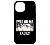 Eyes On Me Ladies Anime Style Confident Cool Guy Custodia per iPhone 15